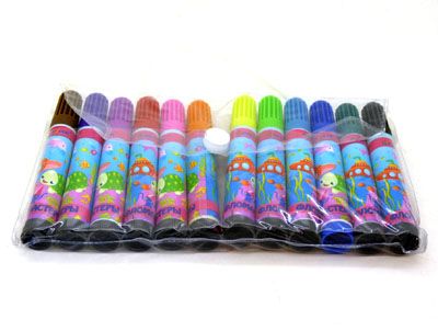 儿童之家 正品12色水彩笔涂鸦笔彩色笔----袋装水彩笔六B3-2-2