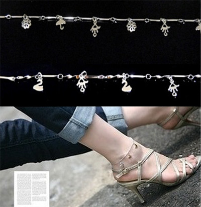 韩版时尚小丘比特系列合金脚链 手链 饰品-永久保色C5-3-4
