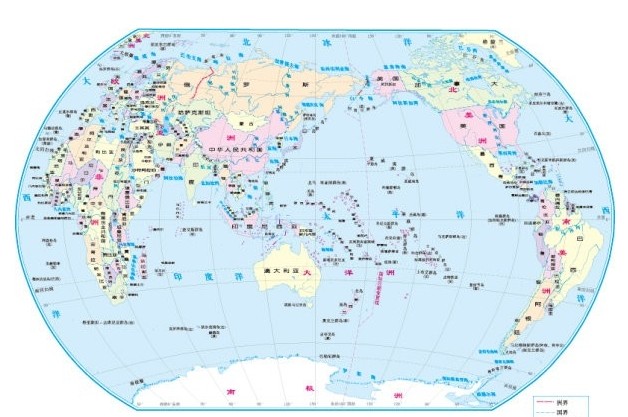 世界地图（大）六B35-2-2