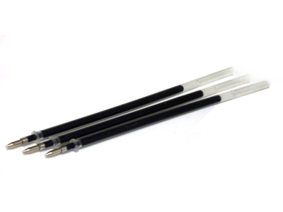 (100支)弹头中性笔芯批发1.5MM碳素笔水性笔芯黑E4E3架空