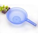 正品茶花 塑料多用圆形水果蔬菜沥水篮/厨房餐具滴水滤水筛-透明实心米篮六B11-2-2