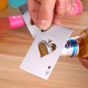 日韩创意不锈钢扑克牌黑桃A开瓶器 信用卡开瓶器