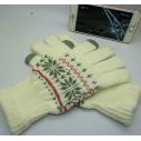 冬季爆款成人触摸屏保暖手套时尚图案提花触屏手套仿羊绒手套