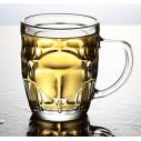 JY-K0017菠萝把杯 玻璃啤酒杯扎啤杯家用水杯子小号 透明加厚B19-3-1