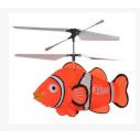 双螺旋桨小丑鱼耐摔摇控飞鱼模型遥控直升飞机航模USB充电遥控飞机051/A21-3-4