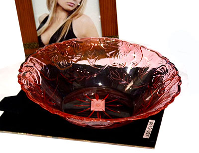 156果盘 酒吧KTV大果盘 圆形透明小吃碟 创意塑料花瓣纹水果盘E2-3-3