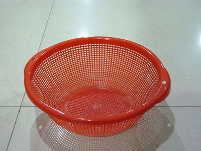 30双耳多功能沥水篮 家用圆形镂空沥水篮 厨房洗菜篮淘米箩塑料沥水篮-3号梯里