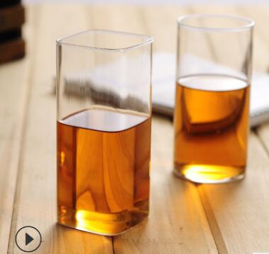 310c-1方形直筒玻璃杯 花茶杯 牛奶杯 高硼硅耐热玻璃水杯 玻璃杯子咖啡B20-4-1