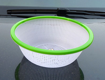 大白28.5*10cm加厚塑料圆筛 塑料沥水篮圆形洗菜篮 果蔬篮A11-3-1