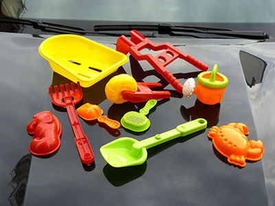 大号3C认证10件套儿童沙滩玩具套装宝宝沙滩车桶沙漏铲子A25-3-1