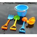 大号3C认证5件套儿童沙滩玩具套装宝宝沙滩桶水壶铲子	E6-3-1