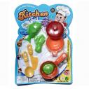 儿童过家家厨房玩具套装仿真 宝宝做饭玩具蔬菜切 厨具餐具塑料6766E11-4-1