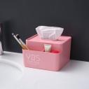 创意简约塑料办公纸巾盒居家多功能桌面收纳方形抽纸盒笔筒纸巾盒