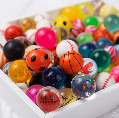 迷你足球篮球西瓜球弹跳球幼儿园礼物球实心橡胶弹力球六B25-4-2