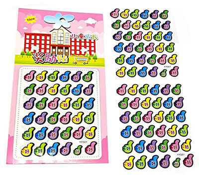 （一袋3贴装）儿童小红花奖励贴纸粘贴画幼儿园五角星星表扬贴贴纸六B24-3-2
