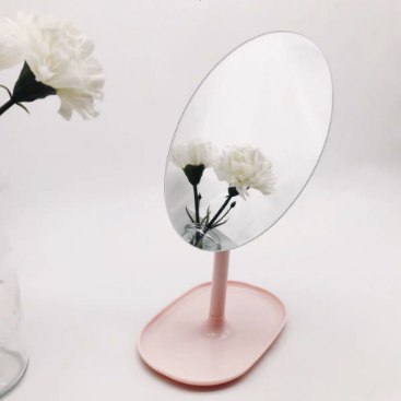 970-3美容台式镜子 高清塑料化妆台镜 360度可旋转台镜E1-3-3