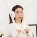 新款 女式毛绒 保暖护耳罩会动长耳兔耳罩 (120个/箱)个 奶白