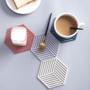 加厚创意硅胶隔热垫 条纹北欧 厨房防烫 餐桌垫隔热垫条纹 (1000个/箱)个