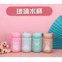 炫彩萌萌兔杯玻璃杯塑膜玻璃水杯 105/箱六B3B4-3-1