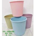 206条纹纸篓 加厚圆形塑料卫生桶 杂物桶六B5-2-1