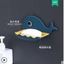 鲸鱼皂盒创意个性可爱儿童卡通壁挂免打孔沥水卫生间吸盘香皂置物架B32-4-1