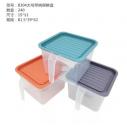 8304大容量带手柄冰箱保鲜盒储物盒厨房食物密封罐透明塑料果蔬收纳盒240/箱六B28-3-2
