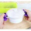 微波炉硅胶隔热碗盘夹夹盘子 碗碟隔热夹防热手套（个）六B31-4-6