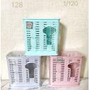 麦穗方格128多功能塑料筷笼沥水筷子筒勺子置物架 分格筷笼120/箱六B15-4-3