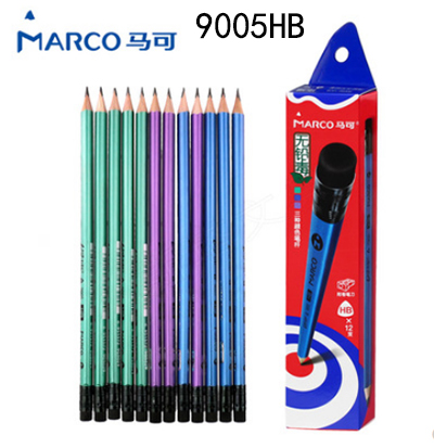 马可9005 HB三角杆铅笔 黑色橡皮头儿童学生写字铅笔六B42-1-3