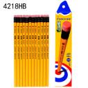 马可4218带橡皮擦头木制铅笔学生儿童HB六角杆铅笔无铅毒六B42-1-2