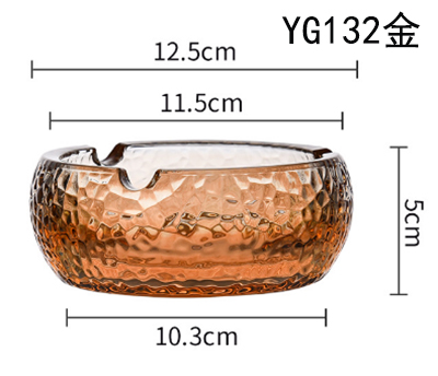 YG132玻璃欧式办公室大气水晶玻璃烟（金）B30-2-1