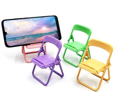 小椅子手機支架創意桌面手機架可折疊直播看電視懶人追劇支架B17-1-2
