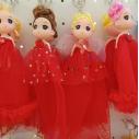 时尚玩偶 创意小娃娃挂件 钥匙圈 小女孩玩具 小娃长裙11cm---C10-3-4