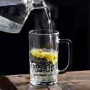 ZB16玻璃杯 带把玻璃杯家用耐热泡茶杯水杯大容量扎啤杯果汁杯啤酒杯牛奶杯子 B10-3-1