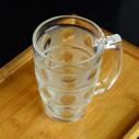 ZB-34A玻璃杯350ml 带把玻璃杯家用耐热泡茶杯水杯大容量扎啤杯果汁杯啤酒杯牛奶杯子六 B9-2-1