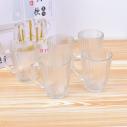 K-0012-6C玻璃杯350ml 带把玻璃杯家用耐热泡茶杯水杯大容量扎啤杯果汁杯啤酒杯牛奶杯子六B10-1-1