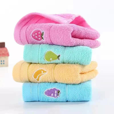 特價毛巾-純棉兒童毛巾可愛刺繡卡通水果童巾嬰兒毛巾六B2-3-3-4-4B3-4-4