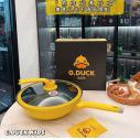 G.DUCK小黄鸭32cm麦饭石真空炒锅家用炒煎炖一体不粘锅B35-4-3