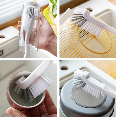 日式家用厨房清洗塑料长柄清洗刷破壁机清洁刷六A1-2-3