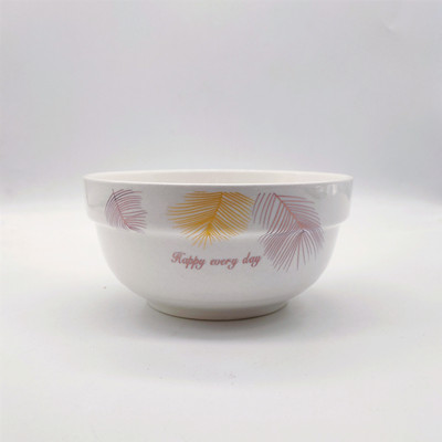 4.5寸护边金羽毛碗家用米饭碗陶瓷碗 1...