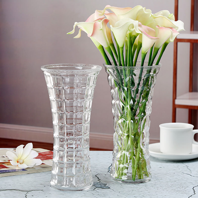 富贵竹玻璃加厚花瓶  摆件透明水培插花 ...
