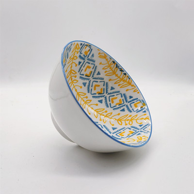 （二级）4.5寸直口碗创意波西米亚风陶瓷...