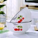 （一等）6寸面碗陶瓷家用大碗吃面条碗加厚防烫碗创意餐具—樱桃60个/件ZBJ