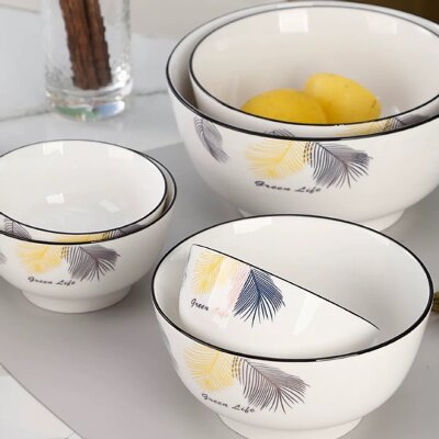 （一等）6寸面碗家用碗陶瓷面碗创意北欧风...