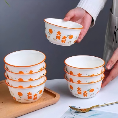 （特价）4.5寸甜心饭碗陶瓷碗家用米饭碗...