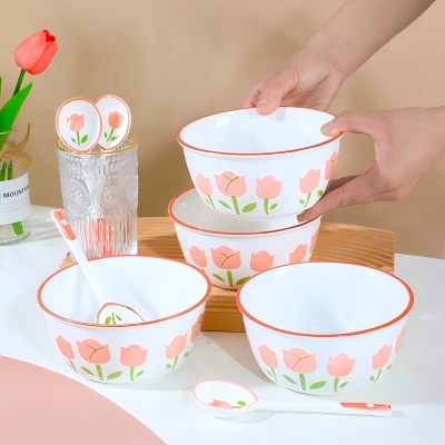 （特价）4.5寸甜心饭碗陶瓷碗家用米饭碗...