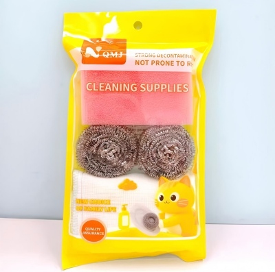 QMJ-2687一片丝瓜海棉+两个钢丝球...