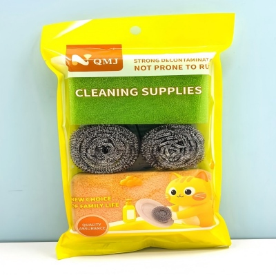 QMJ-2687一片丝瓜棉+两个钢丝球+...