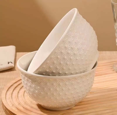 5寸罗汉碗家用早餐燕麦碗陶瓷米饭碗 10...