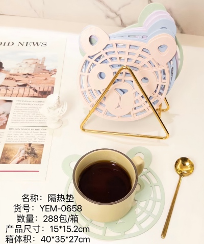 YEM-0658防滑防烫隔热垫pvc软胶...